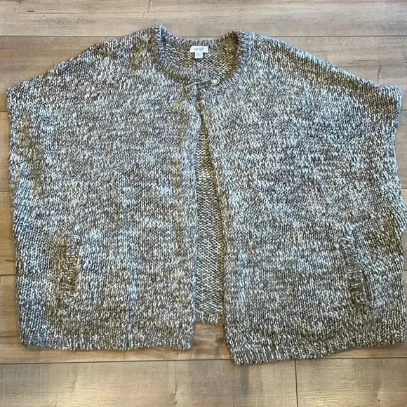 Pure J.Jill Chunky Knit Safety Pin Drape Cardigan Sz S/M - Picture 1 of 5